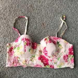 Floral Bustier Bra